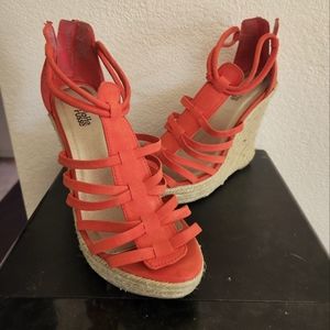 Tangerine wedges size 8